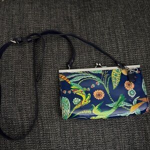 Patricia Nash Multicolor Floral Crossbody Bag in the Bird of Paradise Design
